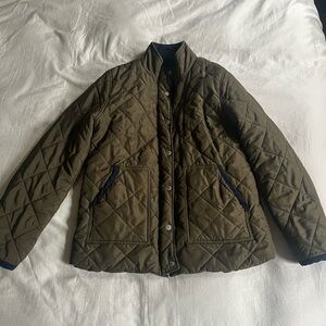 Thread & Supply Olive Green Quilted Fleece-Lined Jacket